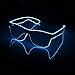 chalkalon Led Gafa para Fiesta, Gafas con Luz LED EL Alambre Gafas Brillantes Gafas con Luz Fría LED para Navidad Halloween Mascarada Fiesta de Danza Pub Bar Club Disco DJ Rave