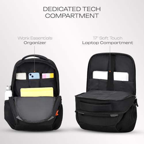 Image of Safari Warrior 30L Laptop Backpack Bag for Men & Women, School Bag for Boys & Girls, Ideal for Office /School /College, 2 Compartment Backpack with Rain Cover, Bottle Holder & Organizer, Black