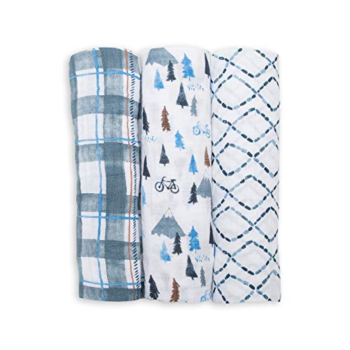 Lucky Baby L2-LJ452 Lot de 3 couvertures Bleu marine