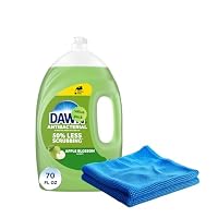 Ultra Antibacterial Hand Soap, Apple Blossom Scent – 70 fl oz Value Pack with 1 Microfiber Cloth – Powerful Grease Cutting & Gentle on Hands