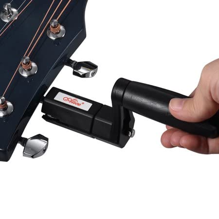 Alice Pro Guitar String Winder | Detachable Drill Bit | Built In Bridge Pin Puller | A009Cp | Black #TOP4