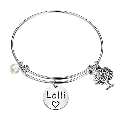 Lywjyb Birdgot Best Lolli Ever Gift Best Lolli Ever Bracelet Gift Best Lolli Ever Funny Best Lolli Ever (Lolli br)