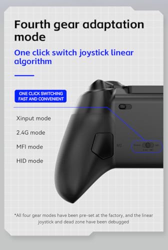 Image of MartZilla Z04 Wireless Gamepad /Controller With Magnetic Charging Dock, 6-Axis Handle, Hall Dual Trigger, Tri-Mode Connectivity, Dual Motor Vibration (Comes With 2 Types Of Button Modules) (Black)