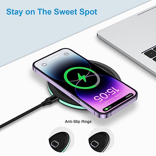 2Pack Samsung Fast Wireless Charging Pad with Adapter for S26 S25 S24 Ultra - image 6