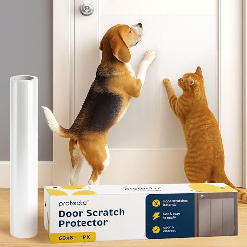 PROTECTO Cat & Dog Scratch Door Protector with Utility Knife - 60