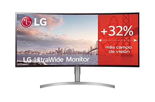 LG 38WK95C-W - Monitor Profesional Curvo UltraWide WQHD+ de 95 cm (38') con Panel IPS (3840 x 1600,...