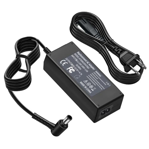 19.5V Power Cord TV Charger for LG Electronics Monitor LED LCD Widescreen HDTV Ultragear Charger ADS-40FSG-19 for Samsung Monitor for Sony Bravia 6.5 * 4.4mm tip