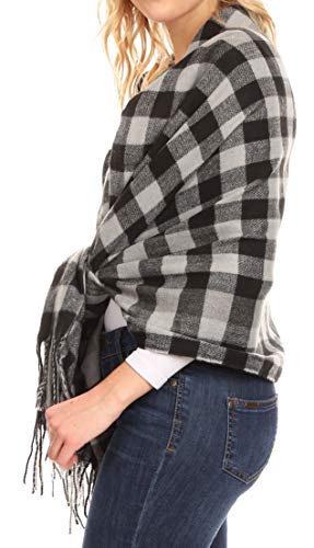 Sakkas Iris Warm Super Soft Cashmere Feel Pashmina Shawl/Scarf with Fringes3