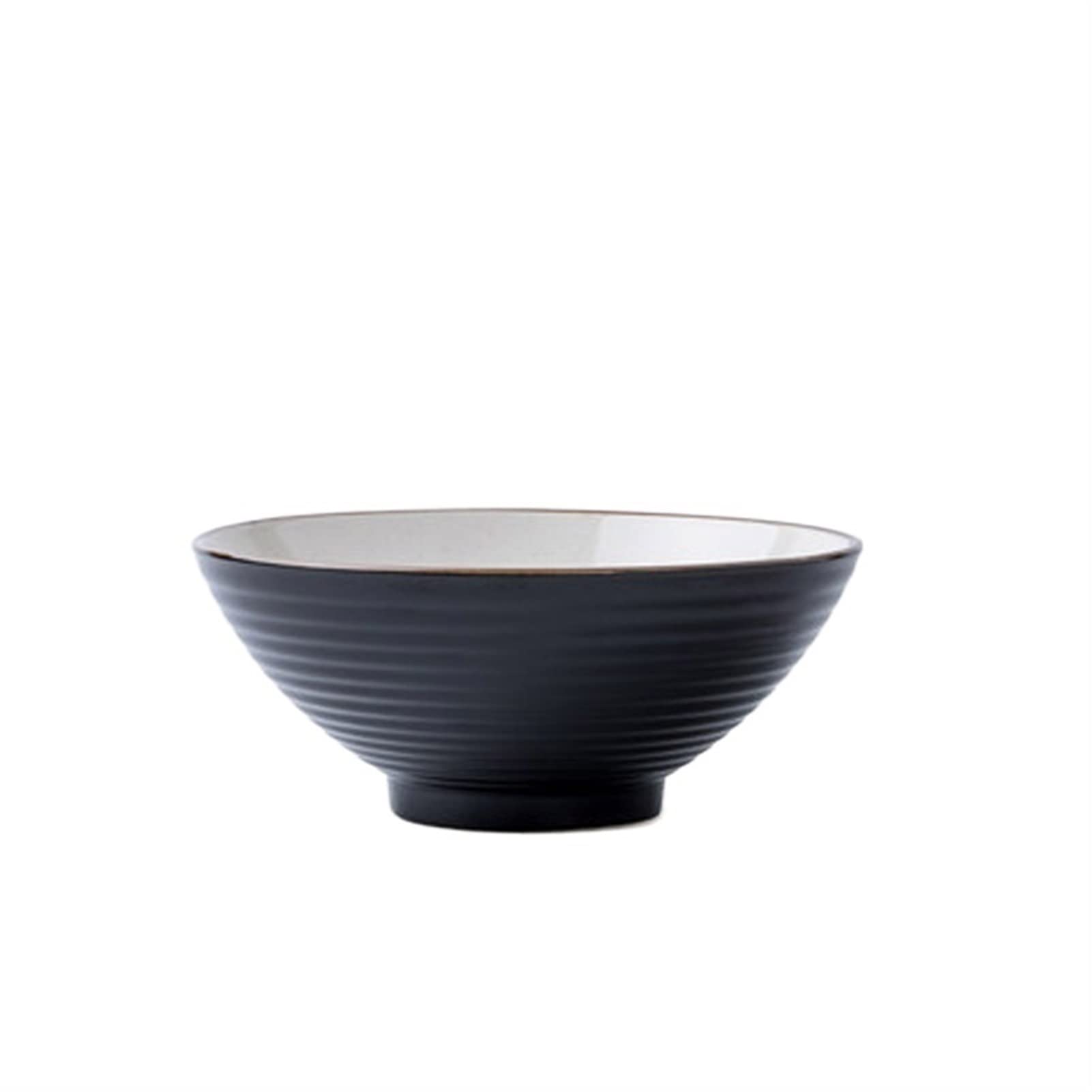Miska na płatki zbożowe Miska na makaron Ceramiczna miska na ramen Duża miska Czarna miska na makaron wołowy Komercyjna prosta nitka (2) (1 Jeden rozmiar)