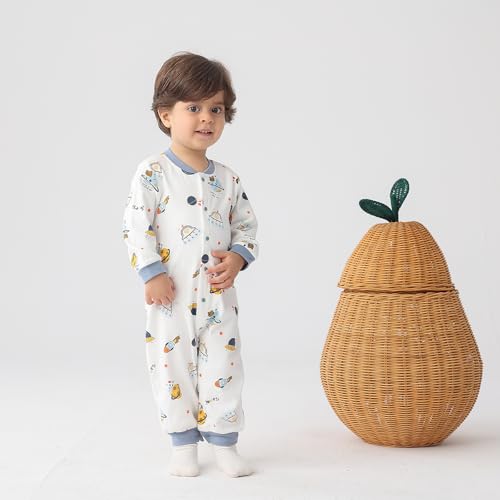 Newborn Baby Boys 2 Pack Cotton Romper Outfits Infant Long Sleeve One-Piece Toddler Button Jumpsuits4