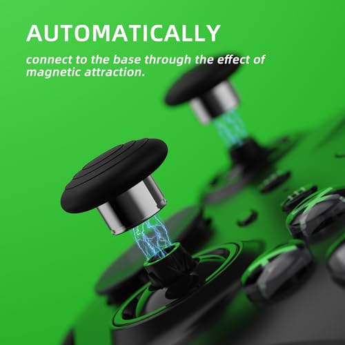Image of eXtremeRate 13 in 1 Metal Thumbsticks for Xbox One Elite Series 2 Controller, 6 Metal Joystick & Adjustment Tool, 2 D-Pads, 4 Paddles for Xbox Elite Series 2 Core Controller - Black & Metallic Silver