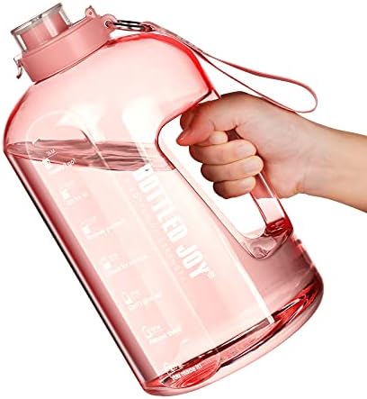Acxilexy Water Bottle with Time Markings, 1.5 Litre Sports Water Bottle with Handle Leakproof Reusable & BPA Free, Flip Cap with Cleaning Brush Daily Water Intake Bottle Ideal for Gym Office