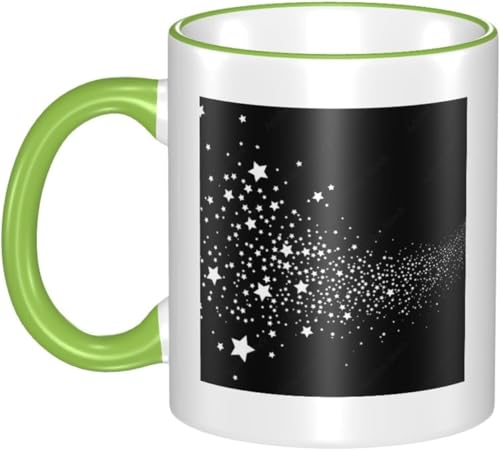 男女贈り物星星 耐熱カップ セラミック ティーカップ 陶器 マグ マグカップ コーヒーカップ かわいい セラミック おしゃれコップ かわいい 景品 マグ 贈答品 Green