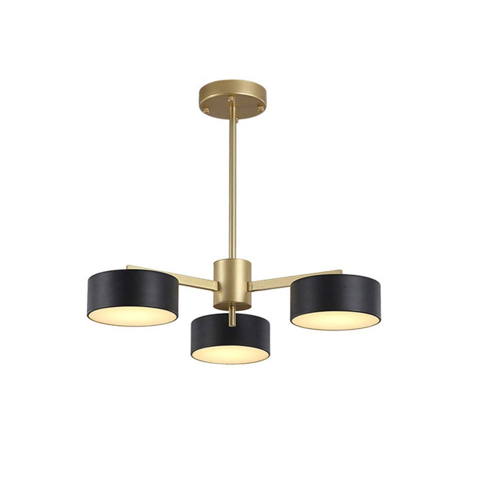 QZQHUSOJ Lamp Light Nordic Iron Art Creative Contracted Designer Circle Chandelier Living Room Dining Room Bedroom Chandelier,Gold-3 Heads