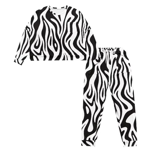 Image of Womens Lounge Set Long Sleeve Soft Pajama Sets | Casual 2 Piece Pj Outfit, Crewneck Sleepwear with Pockets, Adjustable Drawstring, Soft Comfy Fall Pajamas, Plus Size
