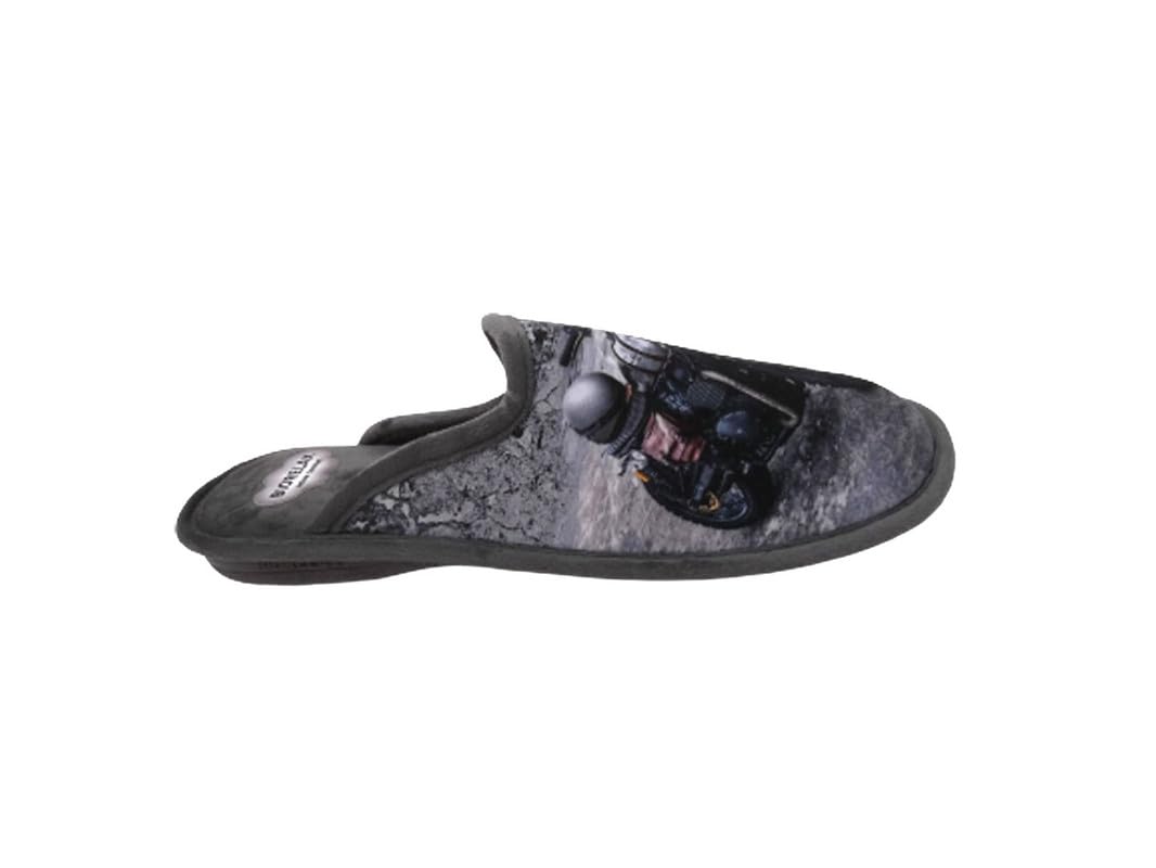Biorelax Zapatilla de estar por casa Hombre/Dibujo Moto