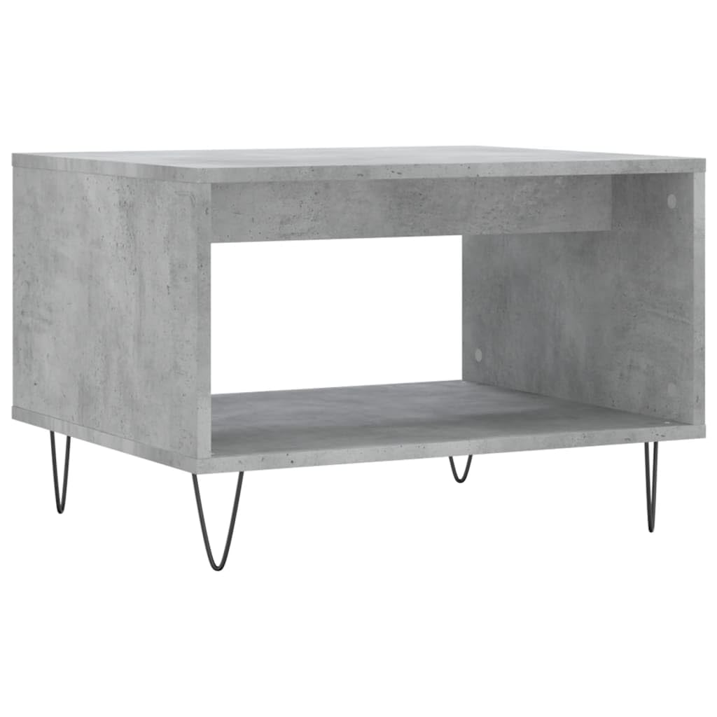 Homgoday Tavolino da caffè grigio cemento 60 x 50 x 40 cm, tavolino in legno ingegnerizzato, tavolino da tè per soggiorno, sala ricevimenti per ospiti, camera da letto e ufficio 212 mobili