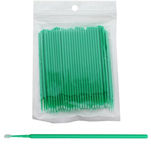 Set 100 Brochas Verdes para Polinización Vegetal 3.9 pulg miniatura 1