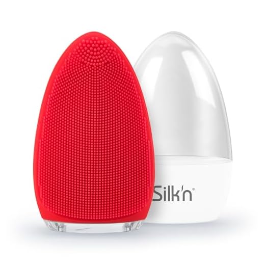 Silk'n Bright - Elektrisk Ansiktsborste - Rengöring Och Massage - Silikon - Röd