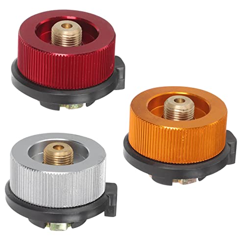 ibasenice 3Piezas Adaptadores De Portátiles Convertidores Gas De Resistente para Camping y Barbacoa Estable