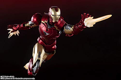 TAMASHII NATIONS S.H. Figuarts Avengers Iron Man Mark 6 -《BATTLE DAMAGE》EDITION- Approx. 5.9 inches (150 mm), PVC & ABS & Die-cast, Pre-Painted Action Figure