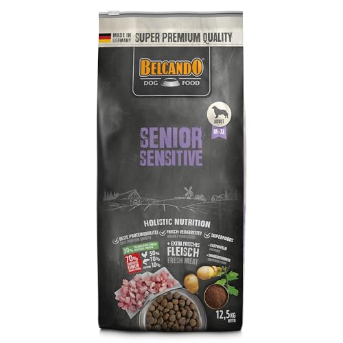 Belcando Senior Sensitive Hundefutter | Trockenfutter für ältere & empfindliche Hunde | Alleinfuttermittel für ältere Hunde Aller Rassen (12,5 kg)