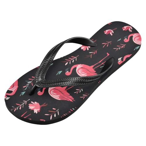 Womens Flip Flops Pink FlamingoNon-Slip Casual Beach Slippers Rubber Sandals214B2783