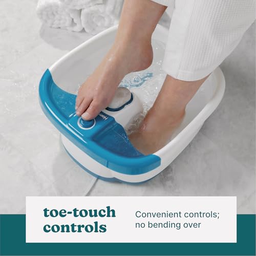 HoMedics Bubble Mate Foot Spa, Toe Touch Controlled Foot Bath with Invigorating Bubbles and Splash Proof, Raised Massage nodes and Removable Pumice Stone - Image 7