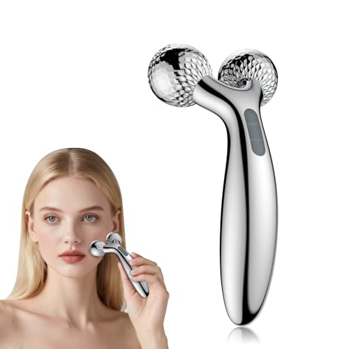 Masajeador Rodillo Facial, Antiarrugas RelajacióNpiel Muscular Masaje, 3d Rotatorio Adelgazar Y Tirar De La Piel En Casa 1501