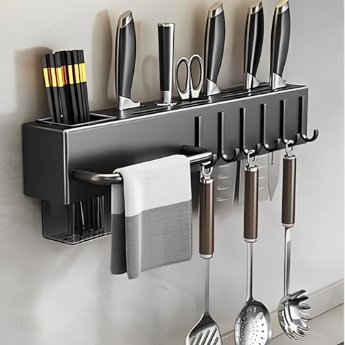 Suporte Utensilios para Cozinha | Sem Furos | Cesto Organizador Talheres, Temperos, Utensilios | Esc