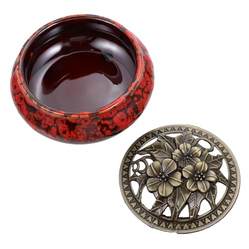 Cabilock 1Pieza Porta Incienso Cerámico Decorativo con Diseño Relieve para Aromaterapia y Decoración