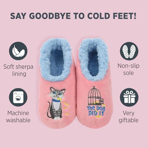 Image of Snoozies Pairable Slipper Socks - Funny House Slippers for Women, Non-Slip Fuzzy Slipper Socks