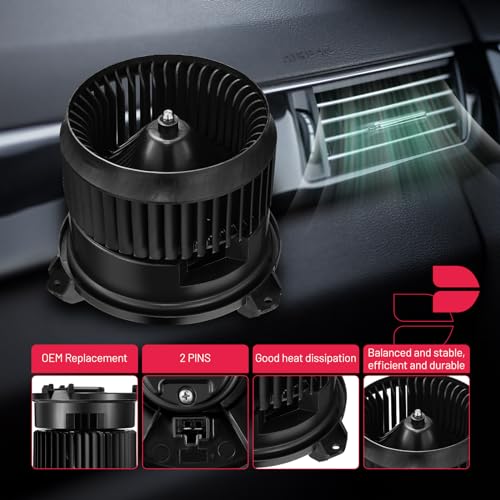 Image of BDFHYK AC Heater Blower Motor Fan 700303 Compatible with Lexus GX460 LX570,Compatible with Toyota Highlander Land Cruiser Sequoia Sienna,HVAC Blower Motor Assembly 871030C061 87103-28111 (Rear)
