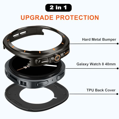 Protector de Metal Resistente Galaxy Watch 40mm con acabado pulido mate 2
