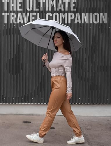 Repel Umbrella Windproof Travel Umbrellas for Rain - Easy Auto Open Close, Durable & Compact, Strong Fiberglass Frame, Waterproof Canopy - Backpack, Purse, Portable UV Umbrella