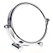 HIMRY Miroir de Maquillage/Miroir cosmétique, pivotant à 360° - Double Face : Normal et grossissement x10.Miroir sur Pied, Miroir Rasage, Miroir Salle de Bain, chromé, KXD3104 - x10