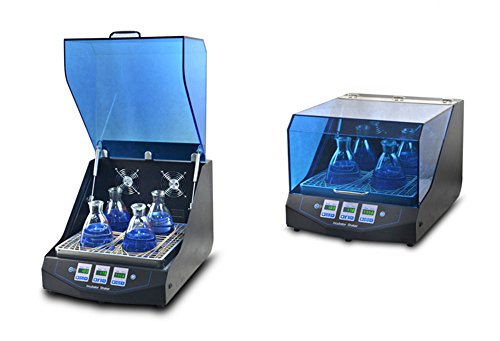 NEWTRY Lab Incubator Shaker Speed 300rpm Scientific Incu-Shaker 600W Shaking Incubator with Temperature and time Setting 5-60℃ 20mm Circumferential Rotation (ES-60+, 110V)