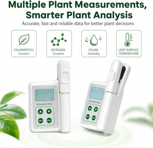 Medidor de clorofila SPAD y temperatura foliar con batería de 2000 mAh 5