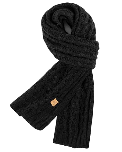 PAGE ONE Women's Ribbed Knit Scarf Winter Warm...