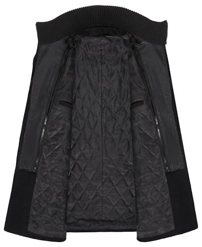 Image of APTRO Men's Pea Coat Wool Jacket Windbreaker Single Breasted Winter Coat