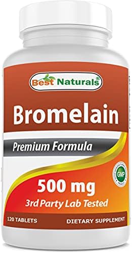 Best Naturals Bromelain Proteolytic Digestive Enzymes Supplements, 500 mg, 120 Tablets - Supports Healthy Digestion, Joint Health, Nutrient Absorption