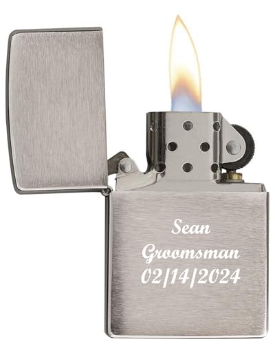 Encendedor Zippo clásico personalizable plateado miniatura 2