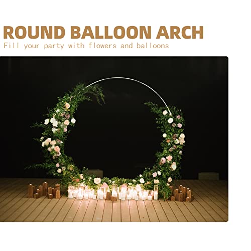 Round Backdrop Stand, 6.7Ft Circle Balloon Arch Kit Arch Frame Party Backdrop Decoration Tool For Wedding Birthday Baby Shower Halloween Christmas Party #TOP4