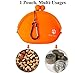 New Oasis Dog Treat Pouch, 10oz Silicone Treat Pouches for Pet Training BPA Free Small Dog Treat Bag for Leash, Orange