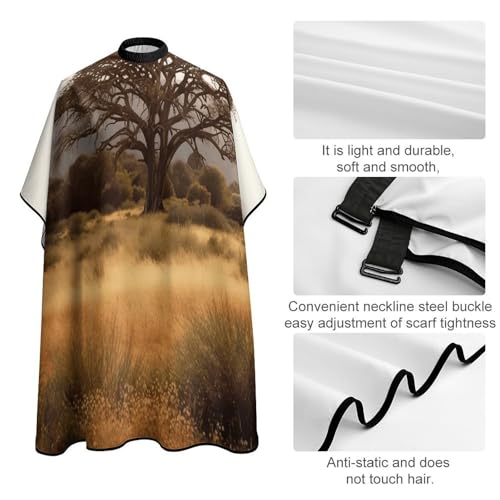 Capa para corte de cabello unisex impermeable ajustable miniatura 4