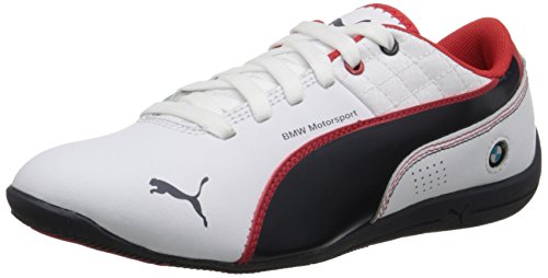 PUMA Drift Cat 6 L BMV JR Sneaker (Little Kid/Big Kid) , White/Team Blue, 5 M US Big Kid
