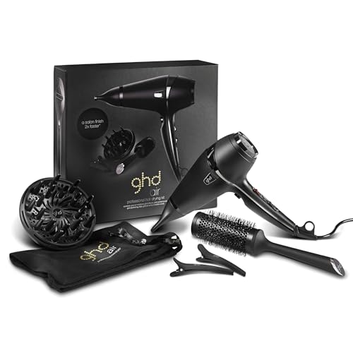 ghd Air Kit Phon Professionale, Include Asciugacapelli Effetto Anticrespo con Motore AC e Tecnologia a Ioni, Beccuccio, Diffusore, 2 Clips e Spazzola in Ceramica, per uno Styling da Salone - Immagine 1