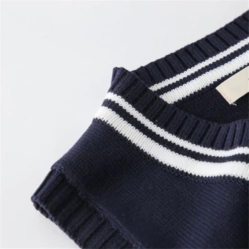 Men Uniform Vest V Neck Pullover British Sleeveless Waistcoat Tank Tops Sweaters3