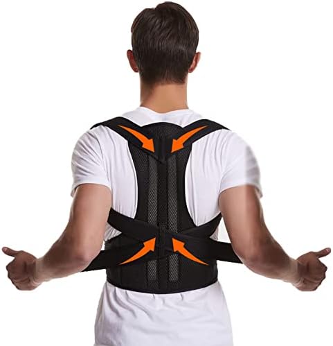 XWSM S-5XL Plus Size Posture Corrector for Men and Women Teenager Student Adjustable Back Brace Upright Full Back Support Straightener Prevent Scoliosis Improve Hunchback (Size : 4X-Large)