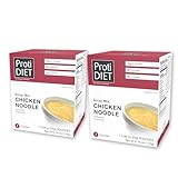 ProtiDIET High Protein Chicken Noodle Soup Mix 14 Packets - Low Fat and Sugar free - Quick and Easy...